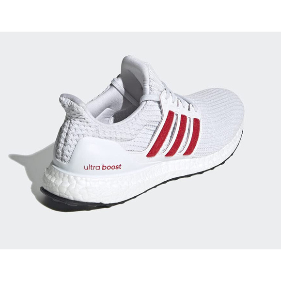 Adidas Ultraboost 4.0 DNA Men\'s Shoes Color: Footwear White/Silver/RED Size 11